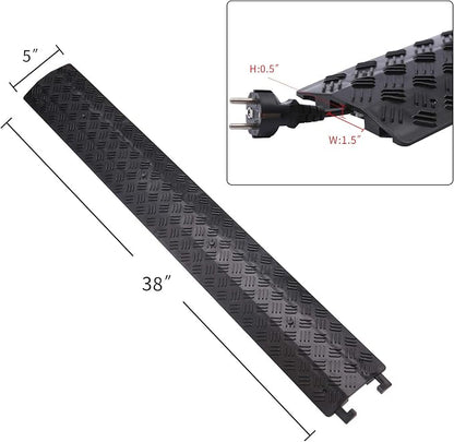 Small 2 Pack - Floor Cord Cover Cord Protector Drop Over Drop Trak Cable Ramp - Image 2