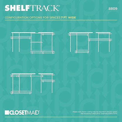 ClosetMaid ShelfTrack Wire Closet Organizer System, Adjustable from 5 to 8 Ft. - Image 6
