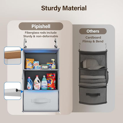 Pipishell 6-Shelf Hanging Closet Organizer, Hanging Shelves - Image 5