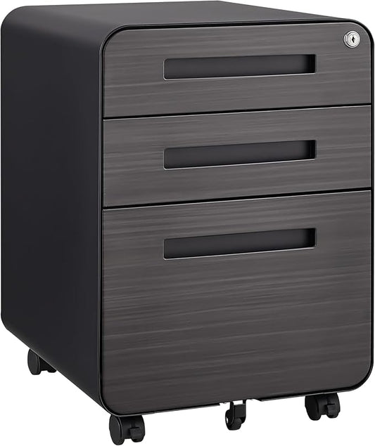 3 Drawer Mobile File Cabinet Under Desk by TEEALUBAN