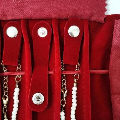 Portable Jewelry Roll Untangled Secure Necklace Travel Storage Bag Displays - Image 5