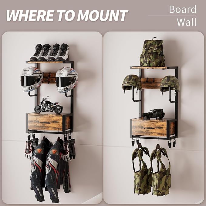 Motorcycle Helmet Holder Wall Mounted, Helmet Holder Wall Mount - Image 4