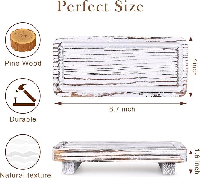 Small White Bathroom Decor Tray - Image 6