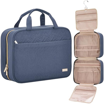 NISHEL Travel Toiletry Bag for women, Portable Hanging Organizer for Full-Sized by NISHEL