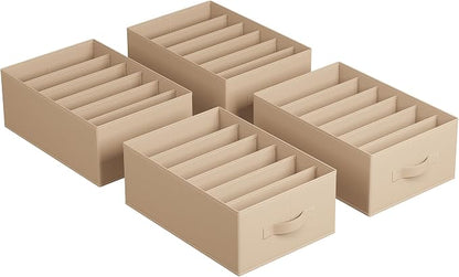 SONGMICS Set of 4 Large Size Wardrobe Clothes Organizers, 6-Compartment by SONGMICSbySONGMICSHOME