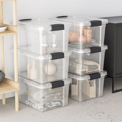 Superio 7.4 Quart Clear Plastic Storage Bin - Image 8