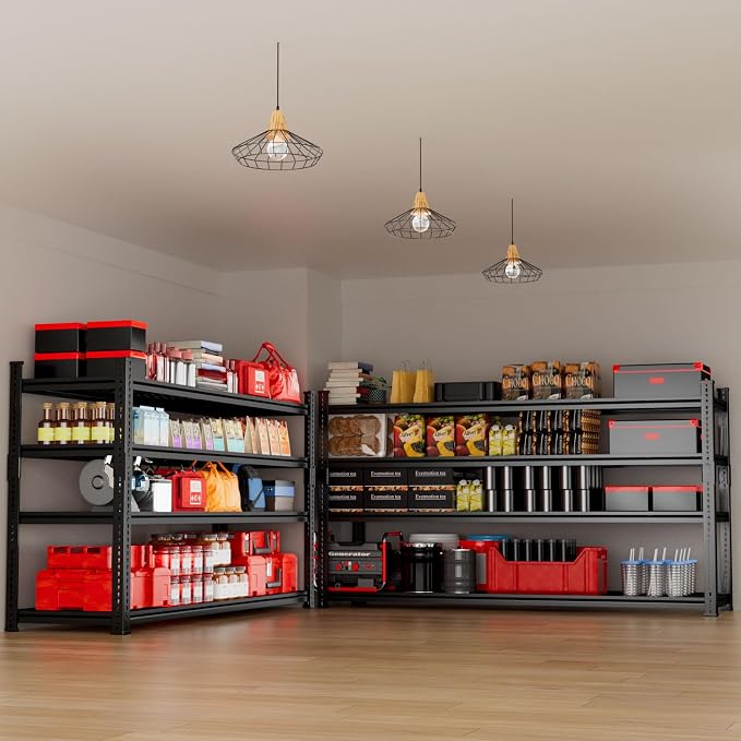 Storage Shelves, Garage Shelving Heavy Duty 2640LBS Capacity, 4 Tier Utility - Image 7