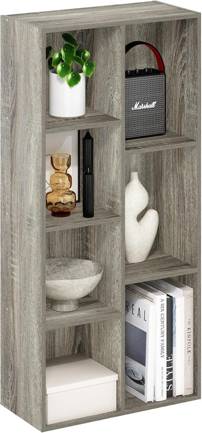 Furinno LUDER Book Shelf, 7-Cube Bookshelf, 9.4 x 19.5 x 41.7, by Furinno-FitsYourSpaceFitsYourBudget