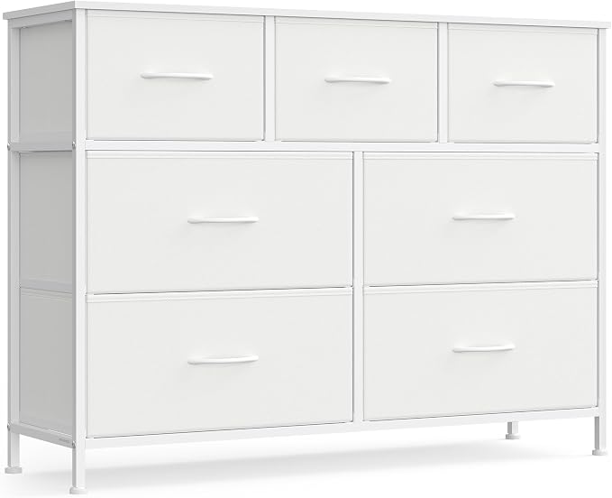 SONGMICS Dresser for Bedroom, Chest of Drawers, TV Stand, 7 Non-Woven Fabric by SONGMICSbySONGMICSHOME