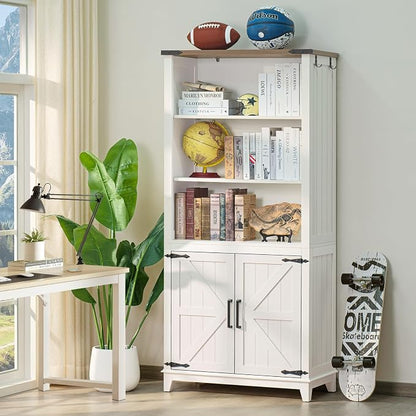70in Tall Bookshelf 5 Tier Bookcase - Image 4