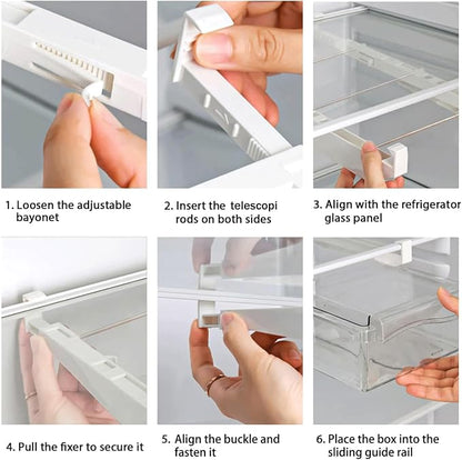 Yatmung 2 Pack Fridge Drawer Organizer - Image 7