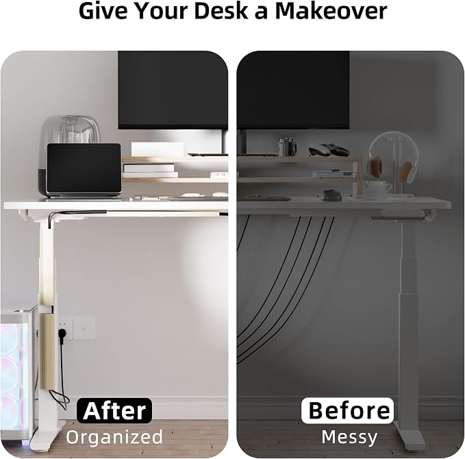 YECAYE 94.2 in Cable Management Under Desk, Easy Install Adhesive Mount Cord - Image 4