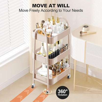 EAGMAK 3 Tier Rolling Cart, Large Metal Storage Cart - Image 4