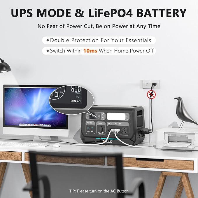 ALLWEI LiFePO4 Solar Generator 2400W - Image 5