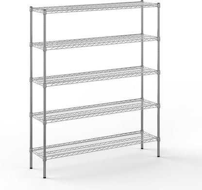 14" Deep x 54" Wide x 64" Height Wire Shelving Kit | 5-Tier | NSF Commercial by Regal+Altair