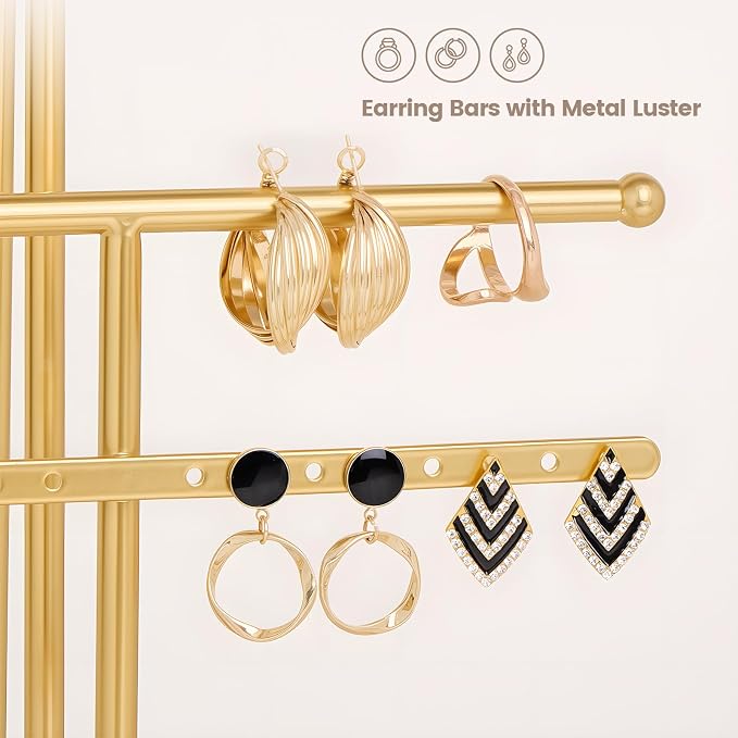 Lolalet Bracelet Display Stand Necklaces Holder, 5 Tiers Jewelry Organizer and - Image 4