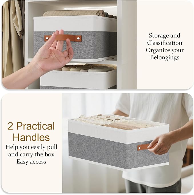 Fabric Clothing Storage Boxes, Storage Baskets - Image 5