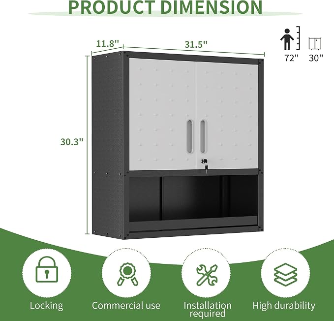 Metal Wall Cabinet, Garage Wall Cabinet - Image 3