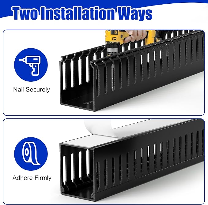 ZhiYo 66in Professional Server Rack Cable Management Raceway, H2in x W2in Cable - Image 7