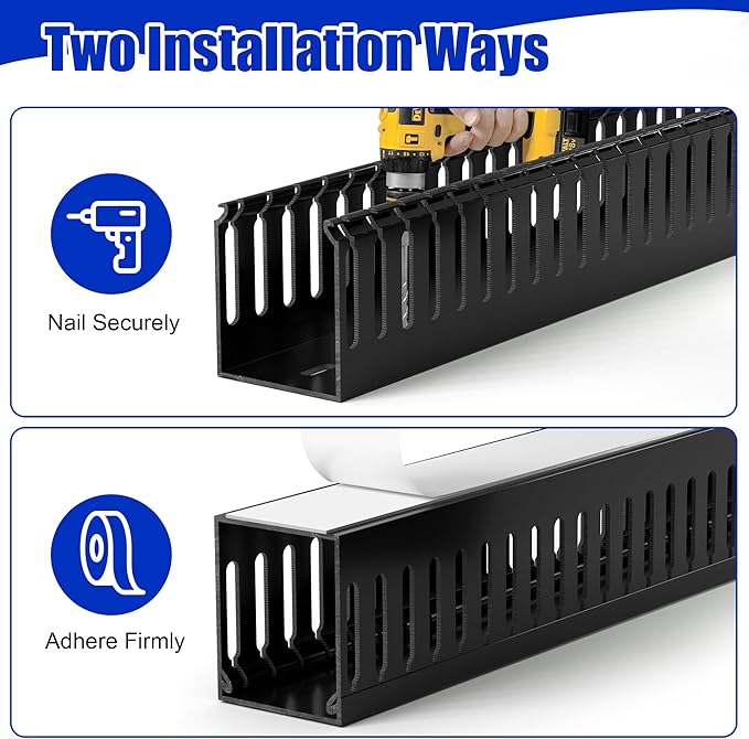 ZhiYo 99in Professional Server Rack Cable Management Raceway, H2in x W2in Cable - Image 7