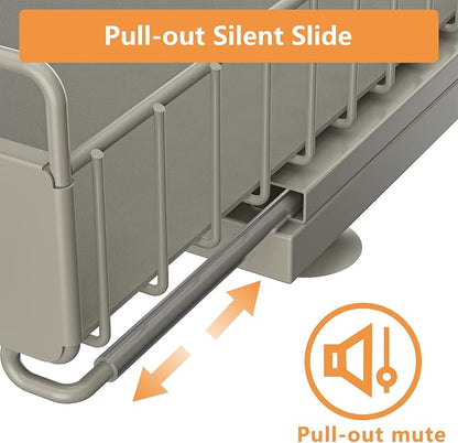 Under Sink Organizer, High Adjustable 2 Tier Under Kitchen Sink Organizer - Image 2