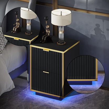 Fluted Nightstand, Modern Floating Night - Image 6