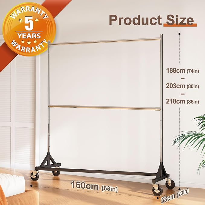 HOKEEPER Z Rack for Clothing Heavy Duty Clothes Rack Hold 550 LBS Commercial - Image 7