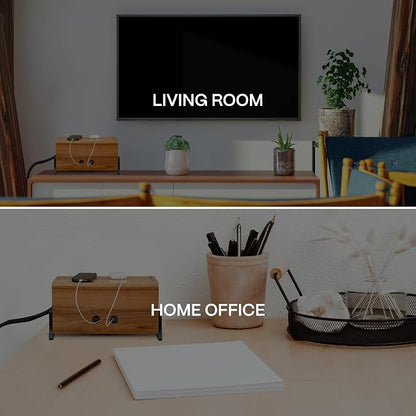 Extra Large Cable Management Box, Wood Cord Hider Box & Organizer - Image 6