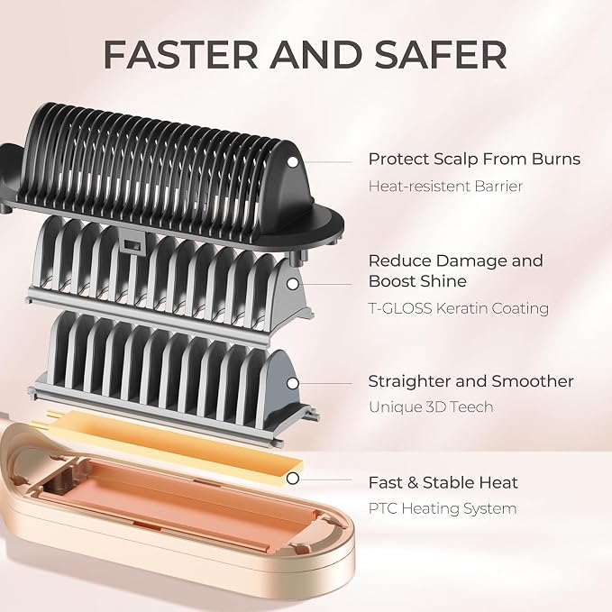 TYMO Ring Hair Straightener Brush – Hair Straightening Iron - Image 5