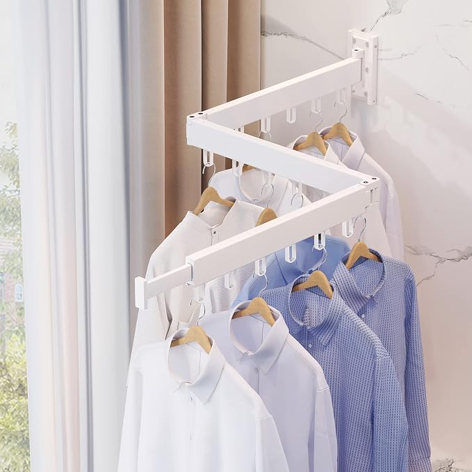 Clothes Drying Rack Wall Mounted, Drying Rack Clothing, Clothes Hanging Rack - Image 3