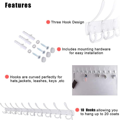 Dseap Coat Rack Wall Mount - Image 9
