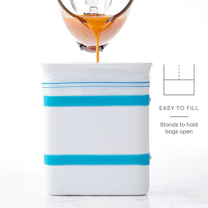 YouCopia FreezeUp Freezer Food Block Maker, 6 Cup, Meal Prep Bag Container to - Image 3