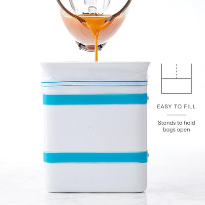 YouCopia FreezeUp Freezer Food Block Maker, 6 Cup, Meal Prep Bag Container to - Image 3