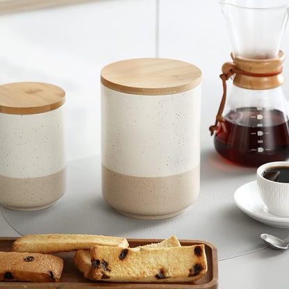 vancasso Sabine Ceramic Canister - 36 oz Kitchen Storage Container - Image 6