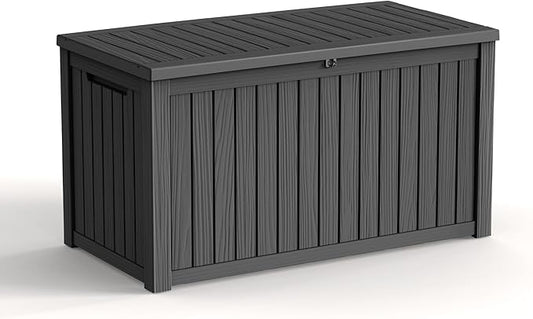 180 Gallon Waterproof Outdoor Storage Box, UV Resistant Resin Deck Box by KFY