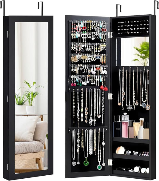 HAPPYGRILL Wall Mounted Jewelry Cabinet by HAPPYGRILL