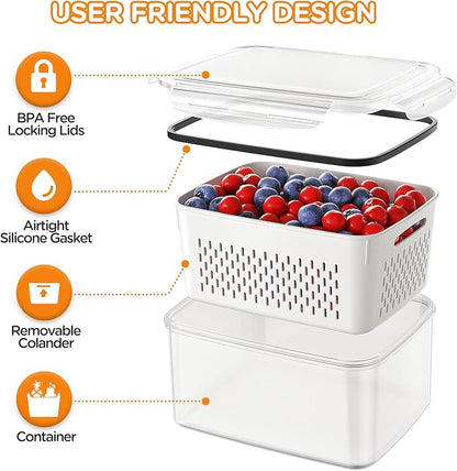 6 PCS Fruit Storage Containers for Fridge - Image 5