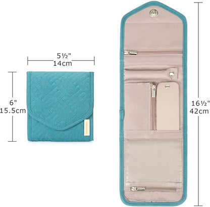 BAGSMART Travel Jewelry Organizer Case Foldable Jewelry Roll - Image 4