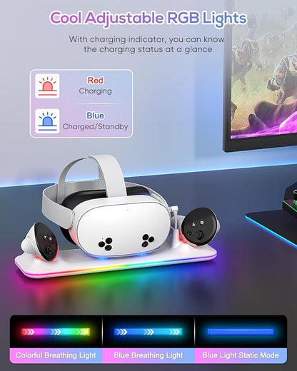 Charging Dock for Meta Quest 3S/Quest 3, Kinwin PD 18W Fast Charging Station - Image 4