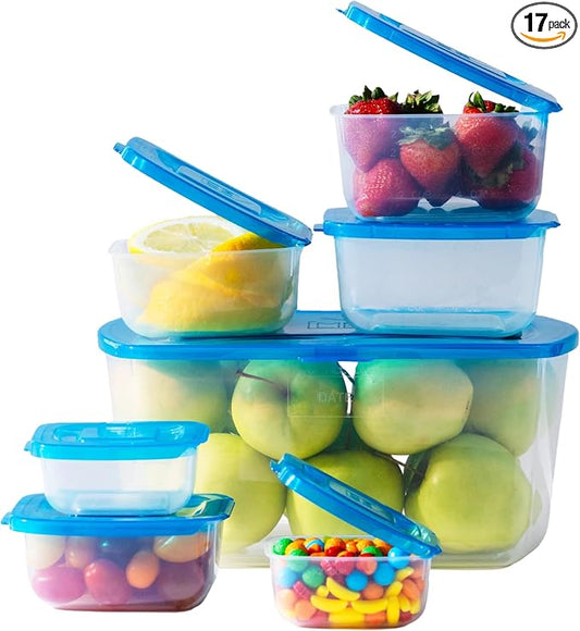 Premium Attached Food Storage Containers, Permanently Attached Plastic Lid by MRLID