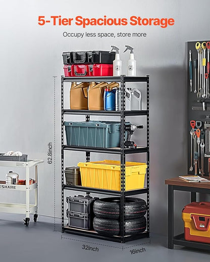 VEVOR Storage Shelves, 2000 lbs, 5 Tier Garage Storage Shelving - Image 3
