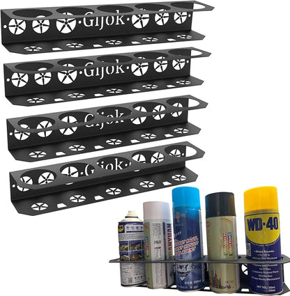 4 Pack Five Cans Wall-Mounted Steel Aerosol Spray Can Holder, Steel Wall Mount by Gijok