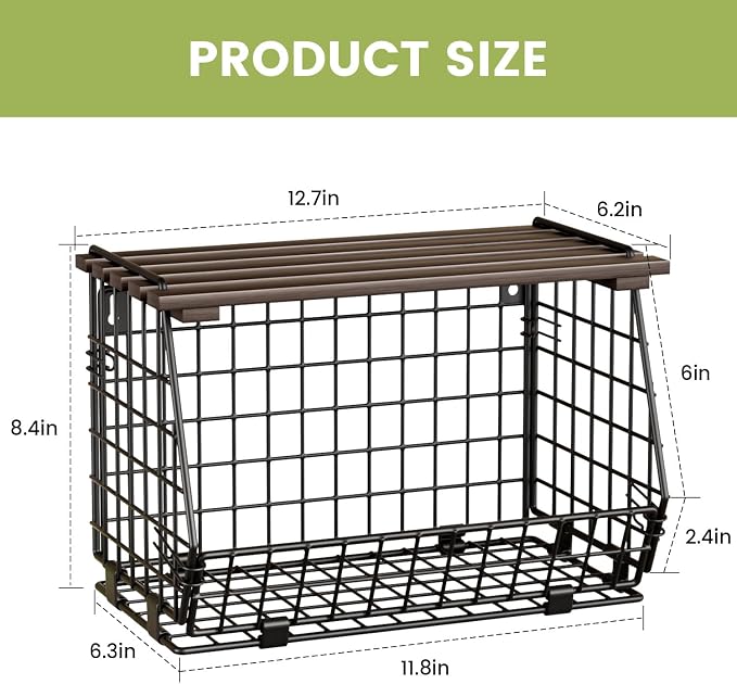 Wire Fruit Basket for Kitchen Storage: Hanging and Counter Wall Fruit Basket - Image 7