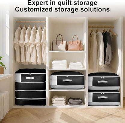 Comforter Storage Bag - 130L Large Capacity Blanket Storage Bags 4-Layer Ultra - Image 6