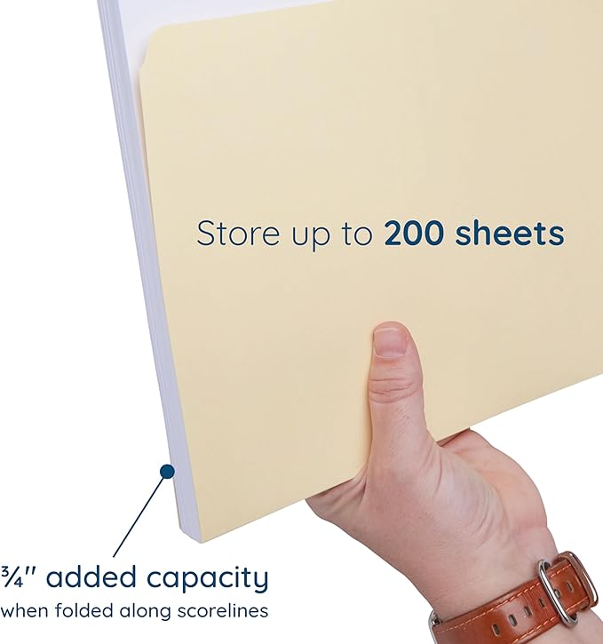 100 Blue Summit Supplies Heavy Duty File Folders Letter Size - Image 3