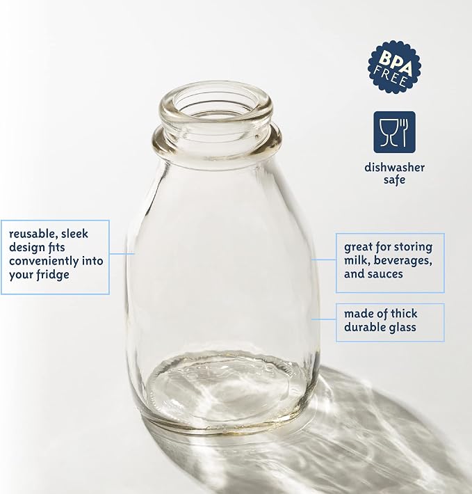 kitchentoolz 16 oz Glass Milk Bottle - Image 3