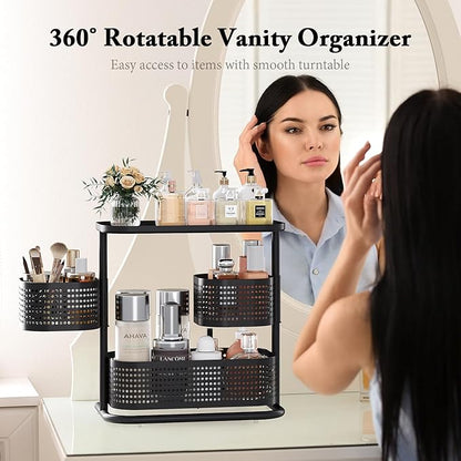 KINGRACK Bathroom Counter Organizer, 3 Tier Rotating Vanity Bedroom Storage - Image 6