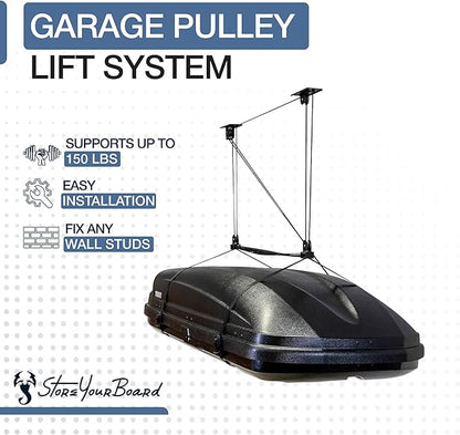 StoreYourBoard Cargo Box Pulley System – Heavy-Duty Garage Hoist Lift - Image 4