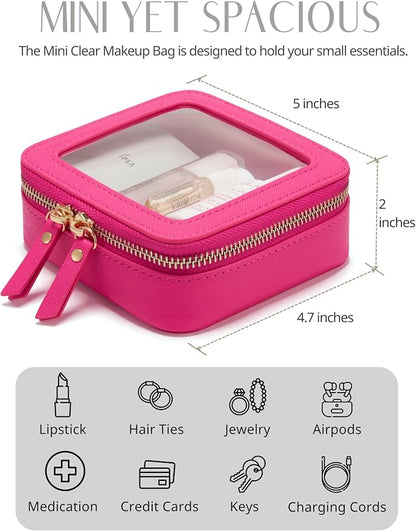 Popvibe Clear Makeup Bag Travel Cosmetic Case Transparent Toiletry Bag - Image 5
