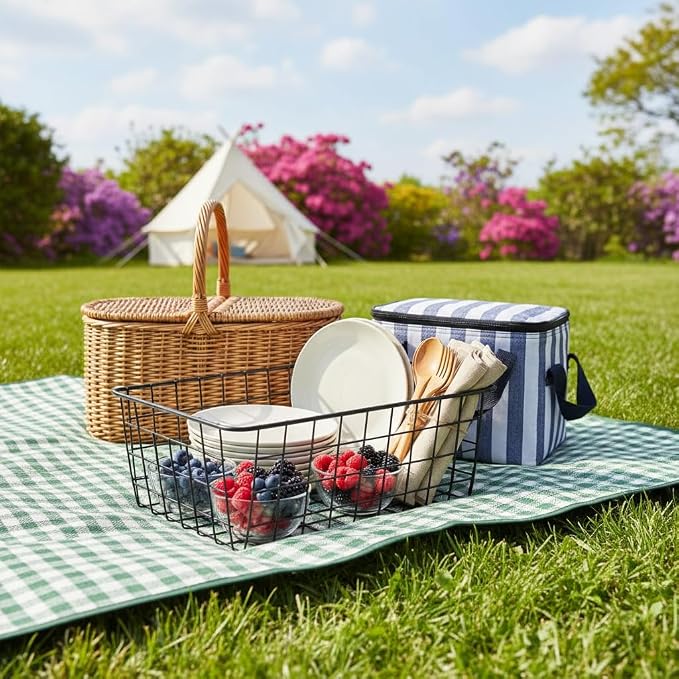 Kitchen Wire Baskets Farmhouse Decor Metal Food Storage Organizer, Household - Image 5